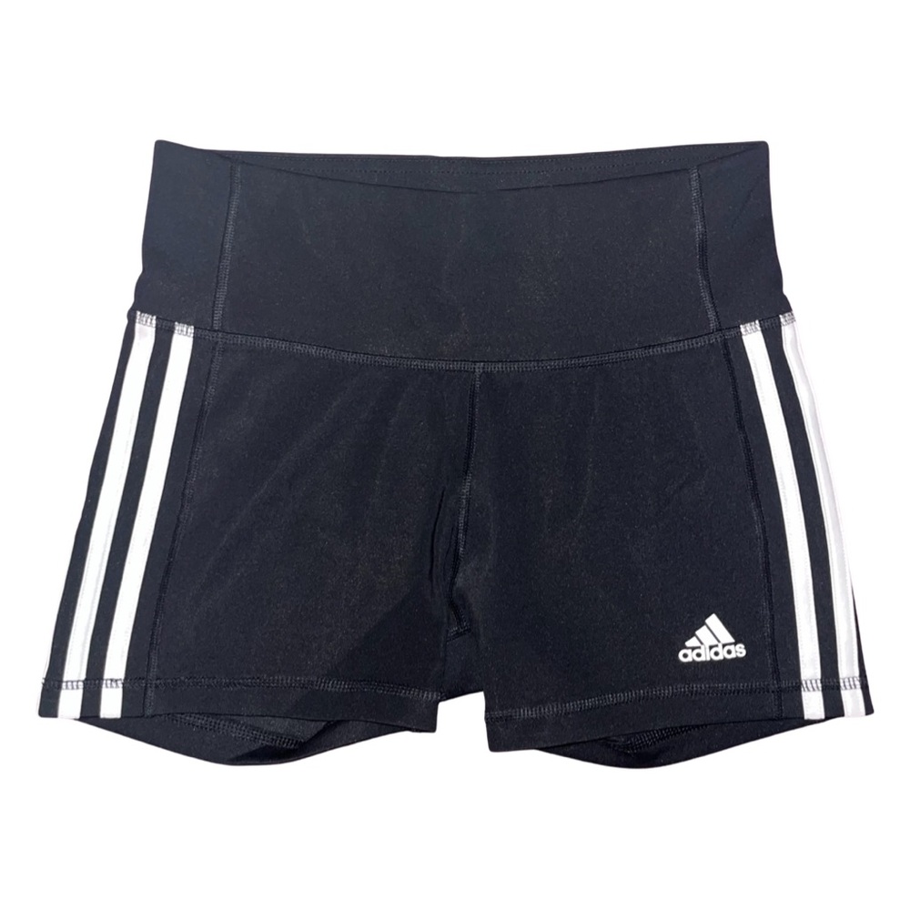 Adidas Shorts Climate Athletic Spandex Size Small Black & White Stripes